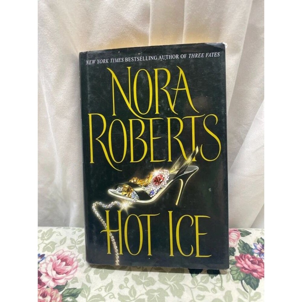 hardcover edition of Hot Ice classic romantic suspense novel author Nora Roberts